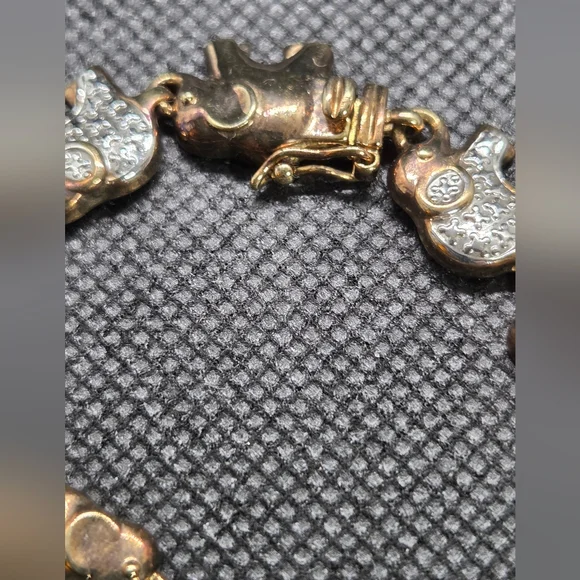 Elephant Links Gold and Silver Bracelet - Picture 5 of 6